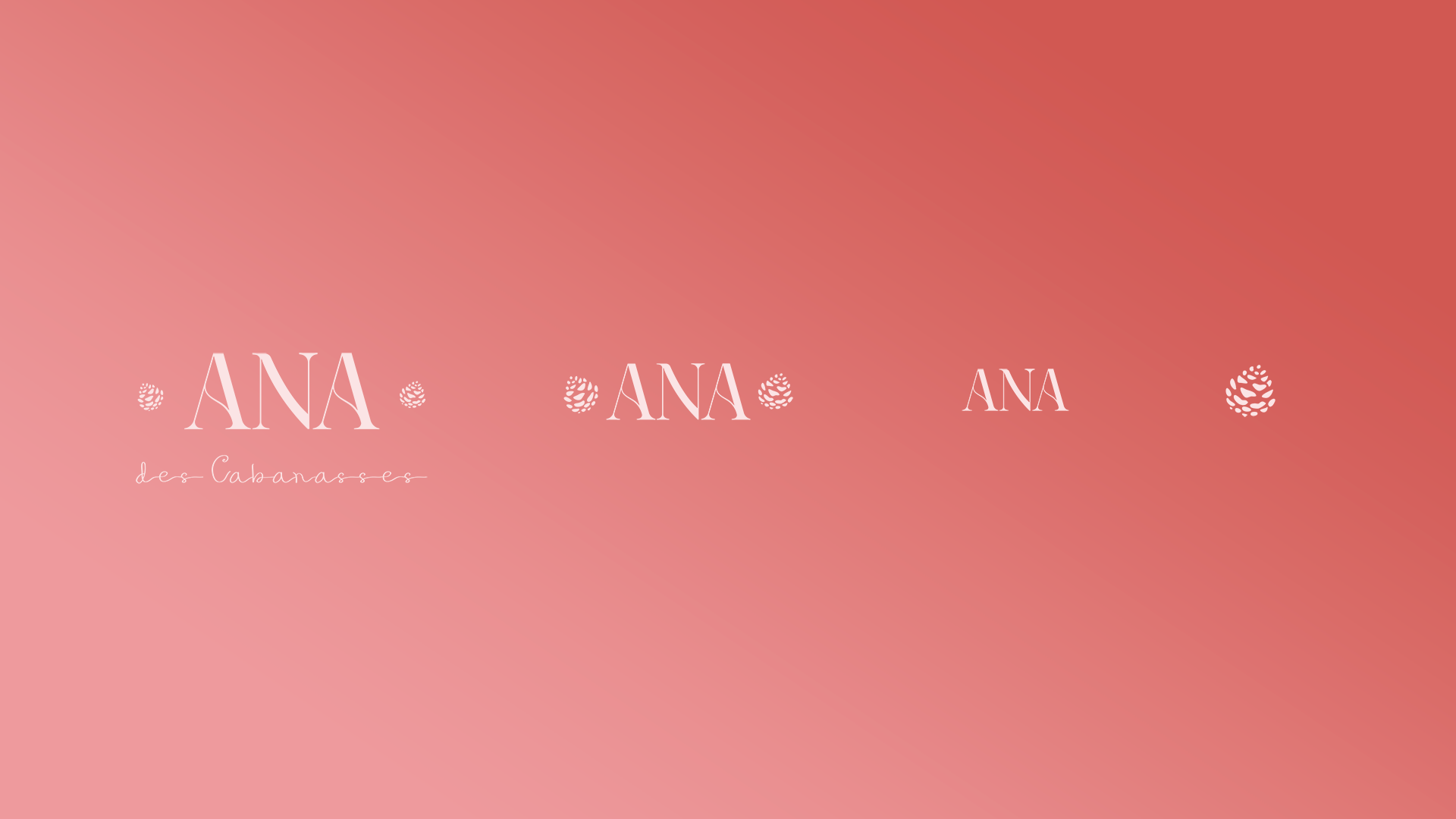 Image d'un ensemble de logos adaptatifs en blanc sur fond rose.