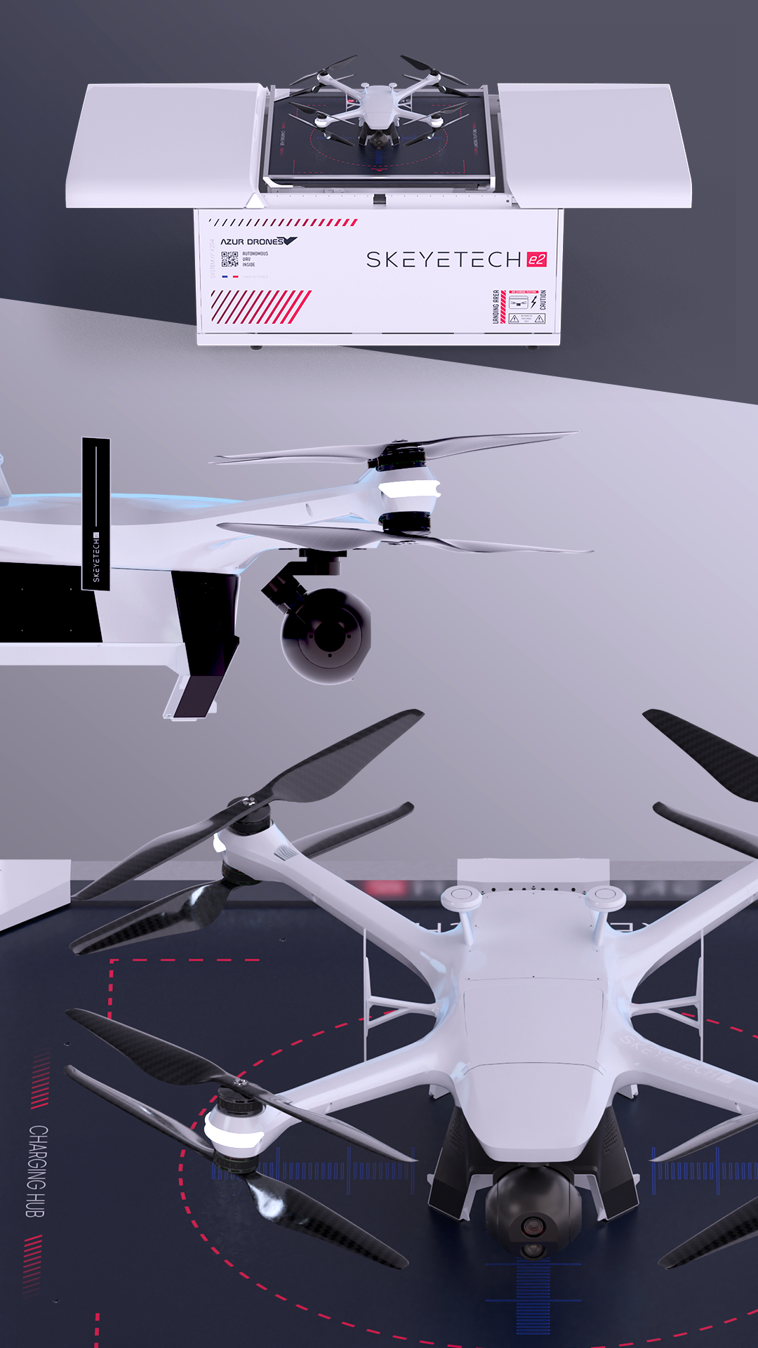 Image du drone AzurDrones que nous avons conçu.