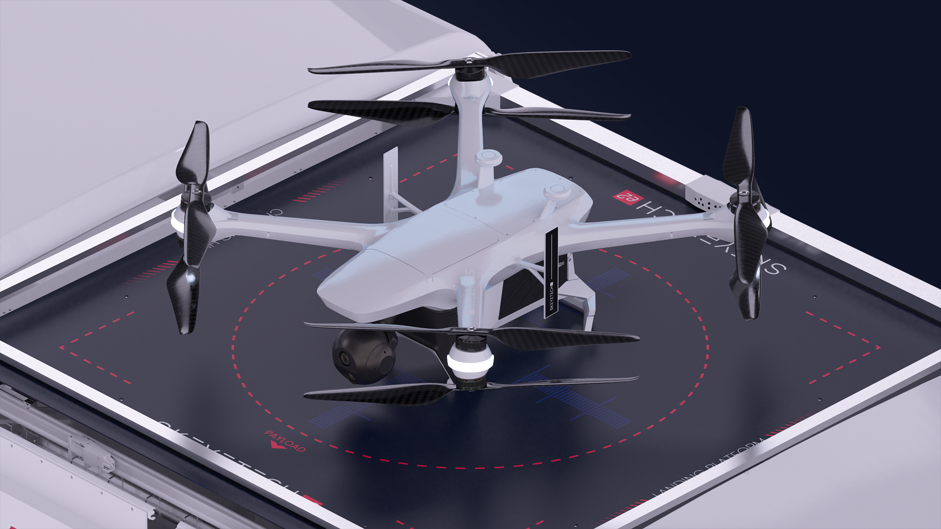Image du drone AzurDrones que nous avons conçu.